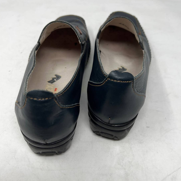 Kiarflex Women's Leaf Print Slip On Leather Shoes Black Size‎ 39 8 - Picture 3 of 8